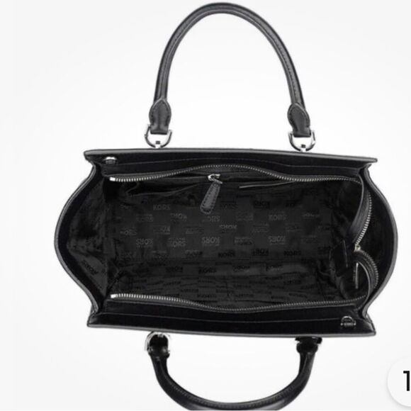 Michael Kors Vivianne Black Quilted Leather Large Top Zip Satchel Bag - Picture 3 of 8